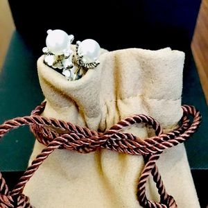 David Yurman Pearl diamond earrings